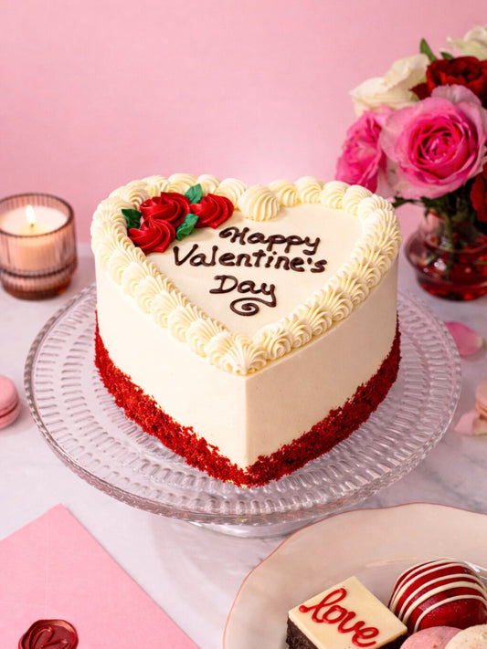 Vintage Valentine's Heart Cake