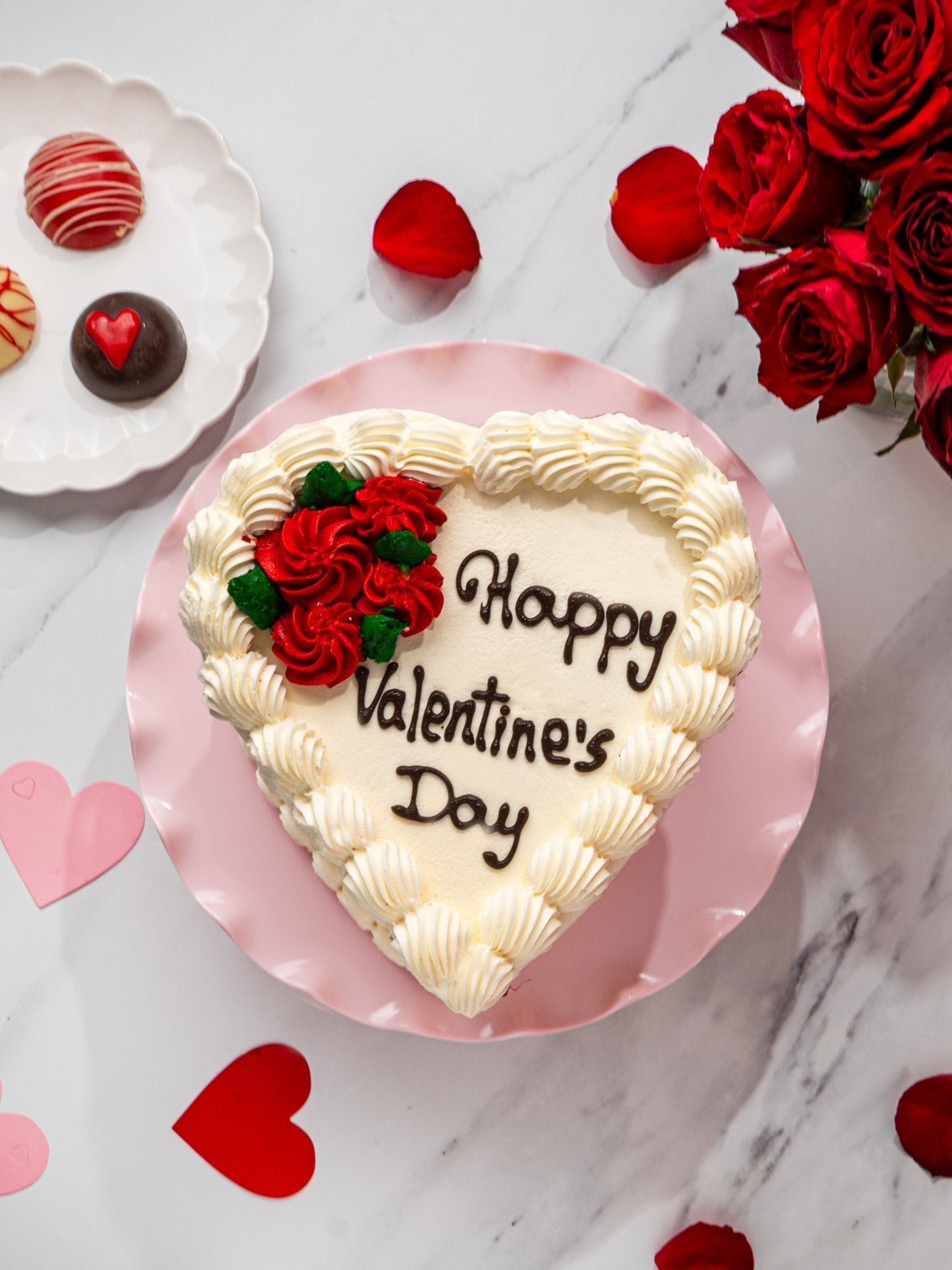 Vintage Valentine's Heart Cake - Patisserie Valerie