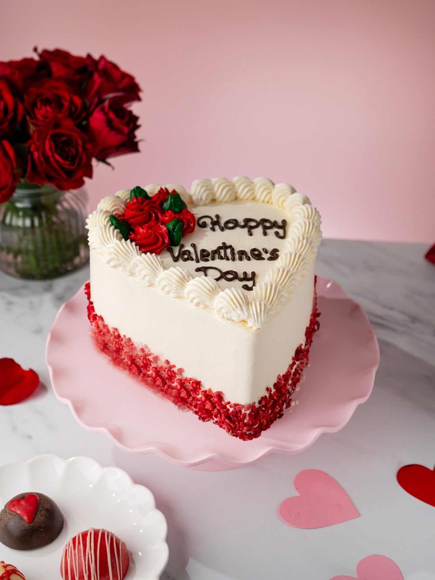 Vintage Valentine's Heart Cake - Patisserie Valerie