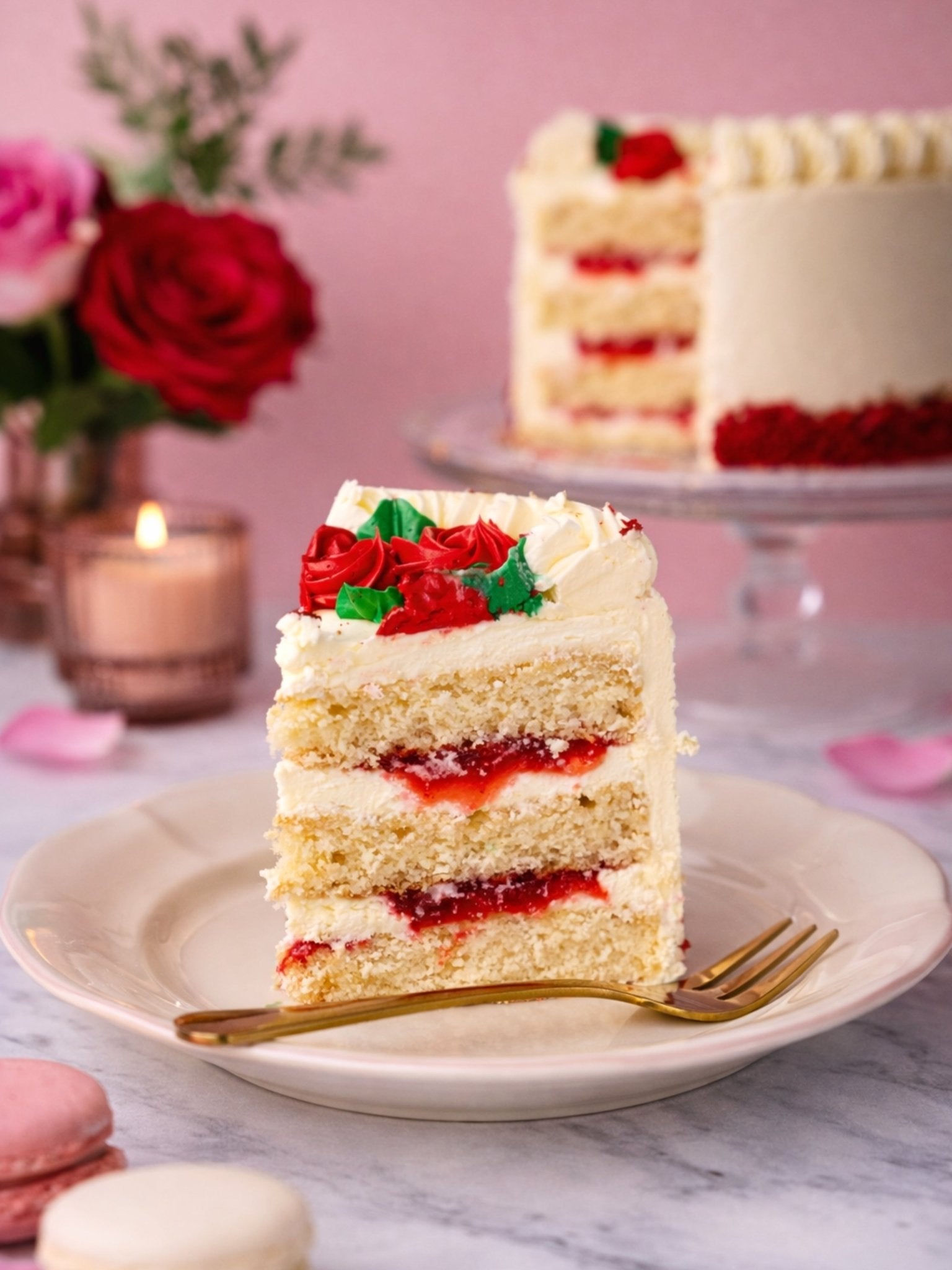 Vintage Valentine's Heart Cake - Patisserie Valerie