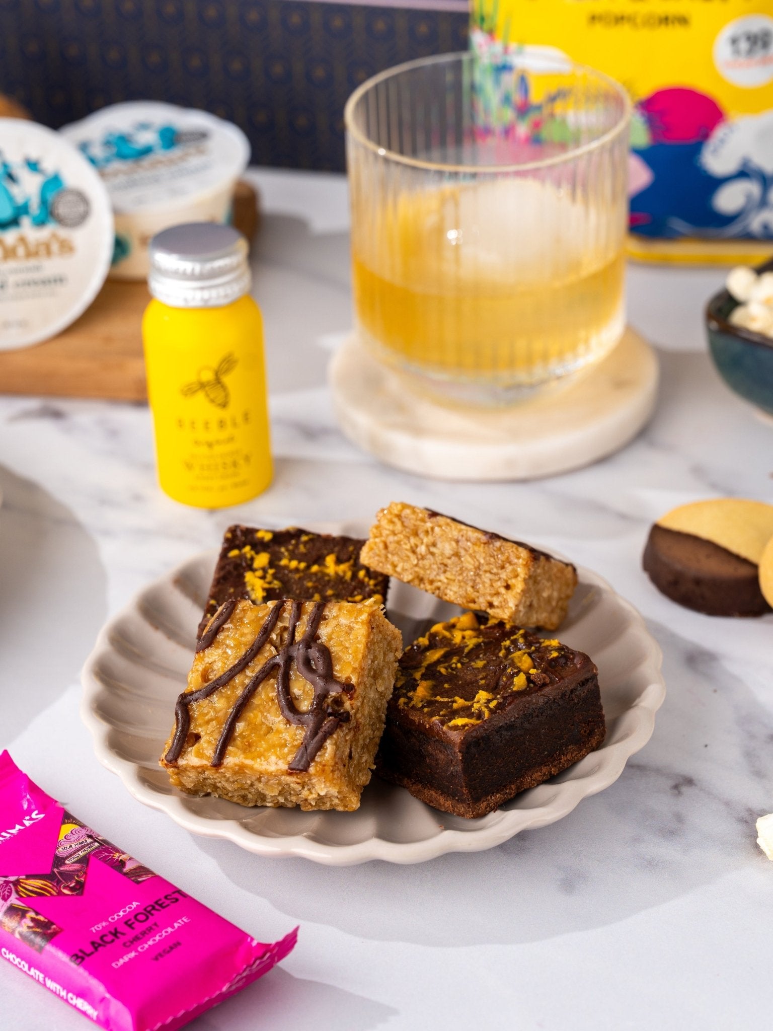 Patisserie Valerie's handmade Whiskey & Chocolate Indulgence Gift Hamper cake delivery 