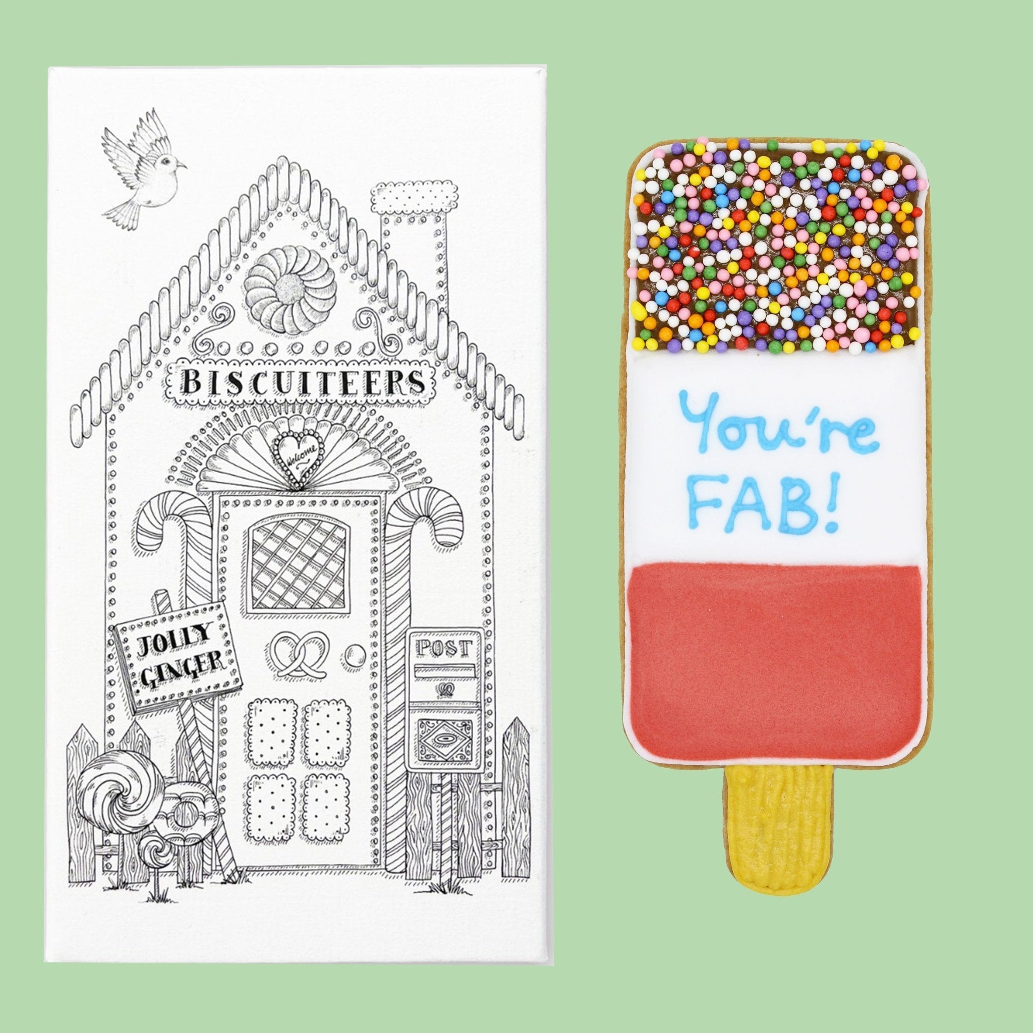 Biscuiteers You're Fab Letterbox Biscuit