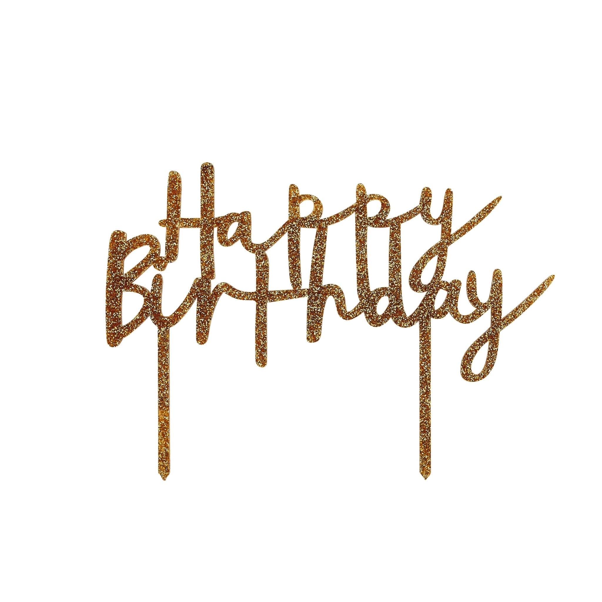 Acrylic Gold Mirror 'fifteen' Script Birthday Cake Topper - Online Party  Supplies