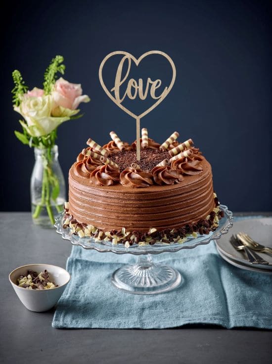 Patisserie Valerie's handmade "Love" Cake topper cake delivery 