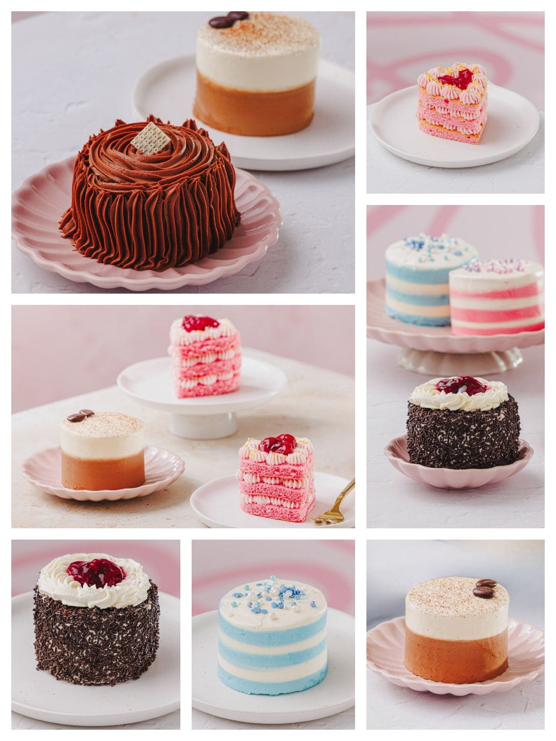 Patisserie Valerie's handmade Pick and Mix 6 Mini Cakes cake delivery 