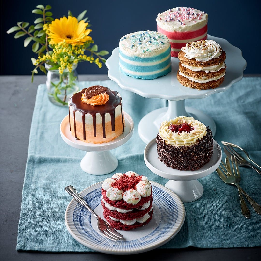 Patisserie Valerie's handmade Pick and Mix 6 Mini Cakes cake delivery 