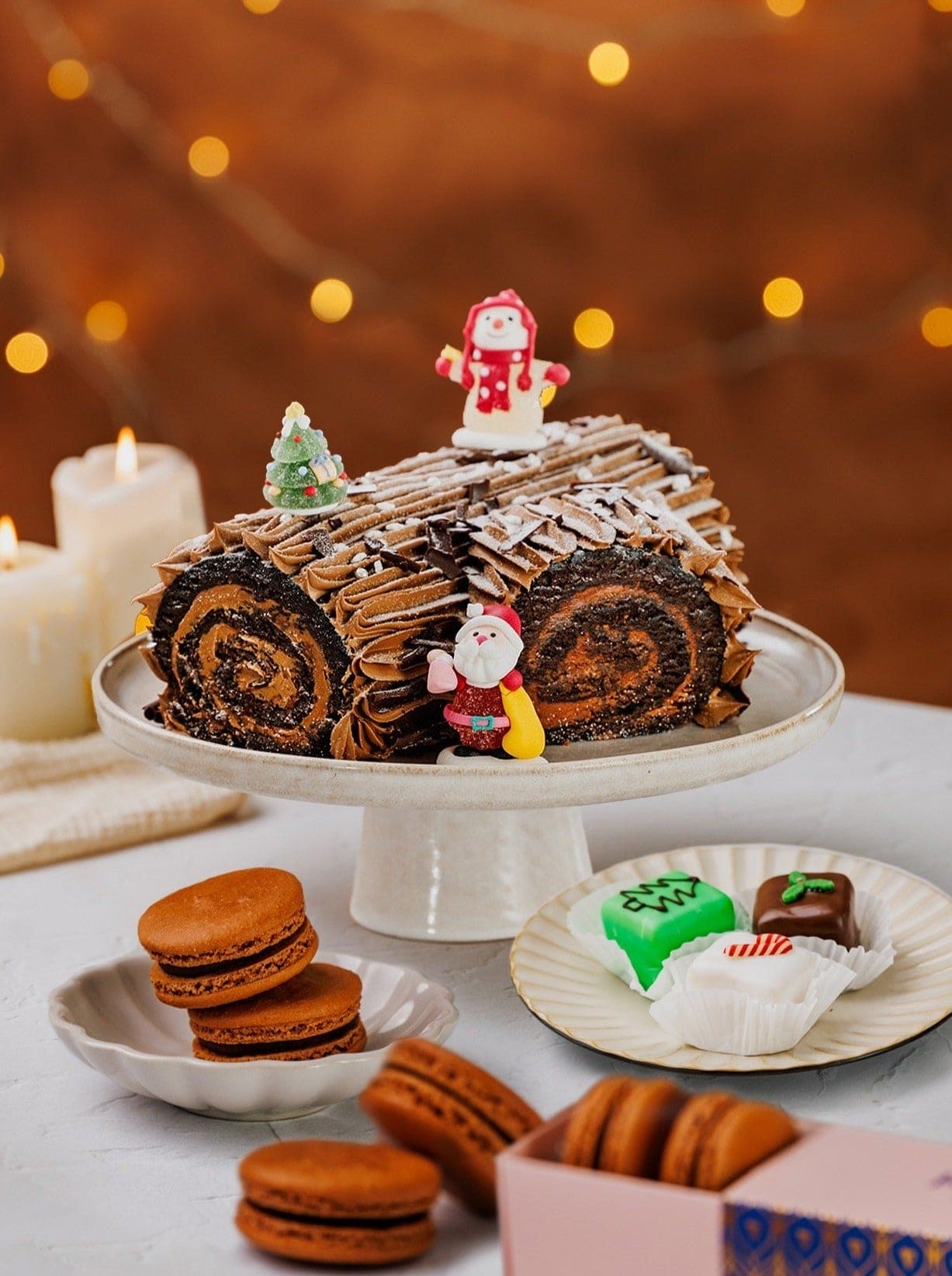 Yule Log Christmas Cake Hamper| Patisserie Valerie Cakes